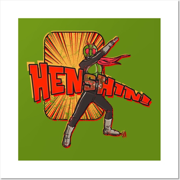 Henshin Hero 1971 v2 Wall Art by Doc Multiverse Designs